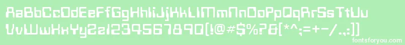 Techno28Normal Font – White Fonts on Green Background