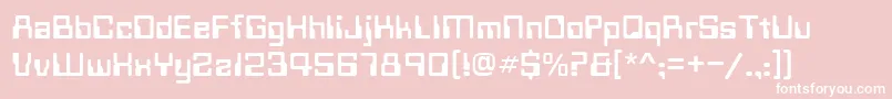 Techno28Normal Font – White Fonts on Pink Background