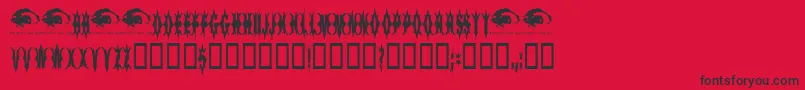 5FingeredGothSwtrial Font – Black Fonts on Red Background