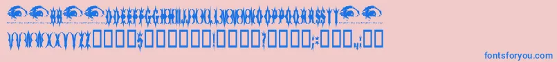 5FingeredGothSwtrial Font – Blue Fonts on Pink Background