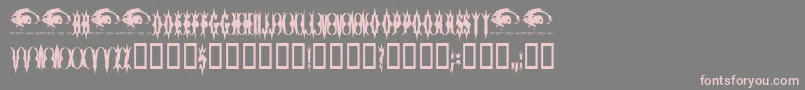 5FingeredGothSwtrial Font – Pink Fonts on Gray Background