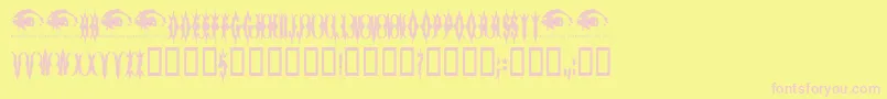 5FingeredGothSwtrial Font – Pink Fonts on Yellow Background