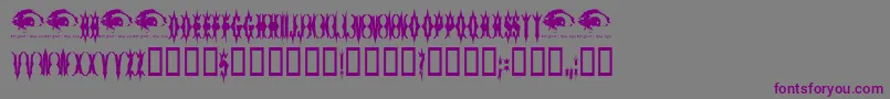 5FingeredGothSwtrial Font – Purple Fonts on Gray Background