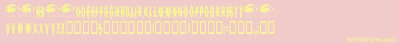 5FingeredGothSwtrial Font – Yellow Fonts on Pink Background