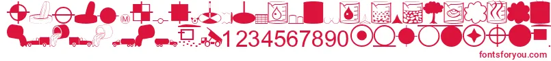 EsriEnviroHazardAnalysis-Schriftart – Rote Schriften auf weißem Hintergrund