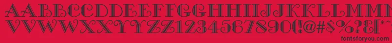 TowerCityNormal Font – Black Fonts on Red Background