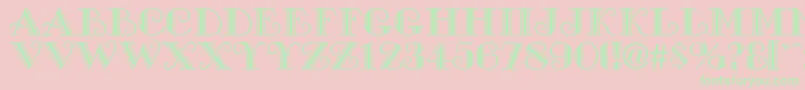 TowerCityNormal Font – Green Fonts on Pink Background