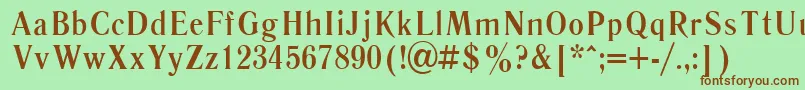 LiteraturnayaBold.001.00190b Font – Brown Fonts on Green Background