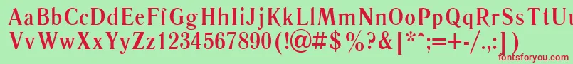 LiteraturnayaBold.001.00190b Font – Red Fonts on Green Background