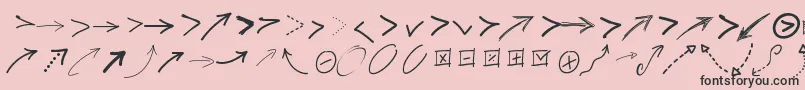 More about Pwfreearrows Font Pwfreearrows Font – Black Fonts on Pink Background