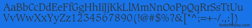 CaxtonstdLight Font – Black Fonts on Blue Background