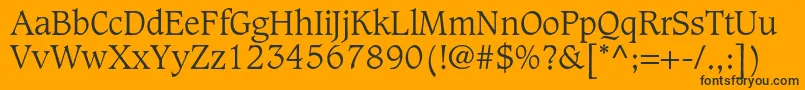 CaxtonstdLight Font – Black Fonts on Orange Background