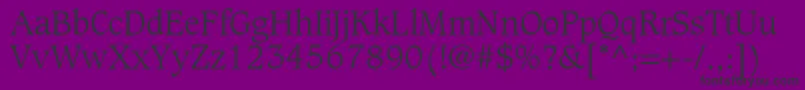 CaxtonstdLight-Schriftart – Schwarze Schriften auf violettem Hintergrund