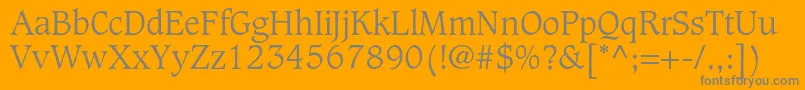 CaxtonstdLight Font – Gray Fonts on Orange Background