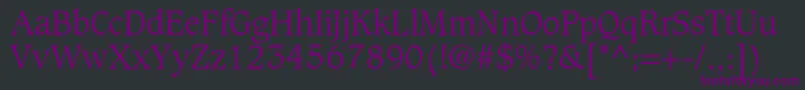 Шрифт CaxtonstdLight – фиолетовые шрифты на чёрном фоне