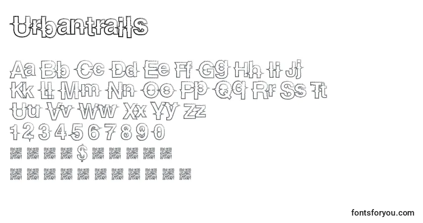 Fuente Urbantrails - alfabeto, números, caracteres especiales