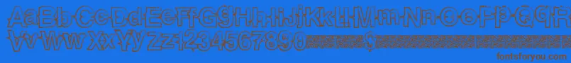 Urbantrails Font – Brown Fonts on Blue Background