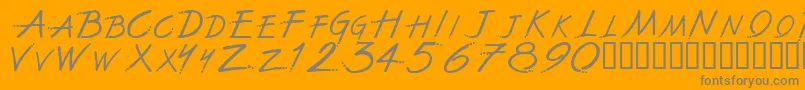 TheFontWithNoName Font – Gray Fonts on Orange Background