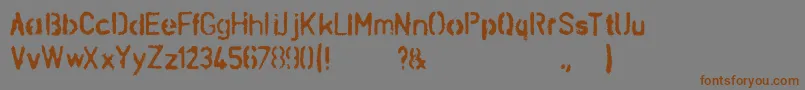 SchablonaDirt Font – Brown Fonts on Gray Background