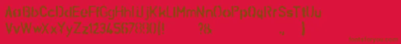 SchablonaDirt Font – Brown Fonts on Red Background