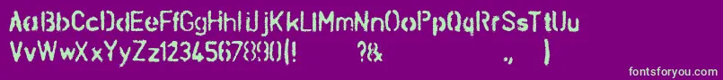 SchablonaDirt Font – Green Fonts on Purple Background