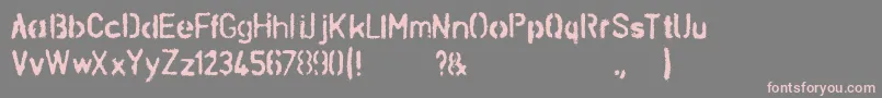 SchablonaDirt Font – Pink Fonts on Gray Background