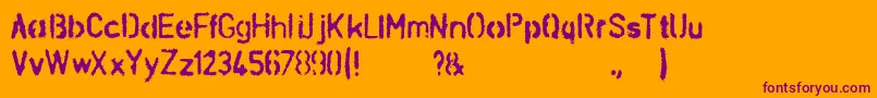 SchablonaDirt Font – Purple Fonts on Orange Background