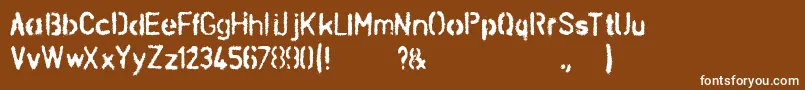 SchablonaDirt Font – White Fonts on Brown Background