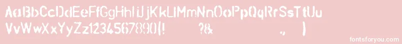SchablonaDirt Font – White Fonts on Pink Background