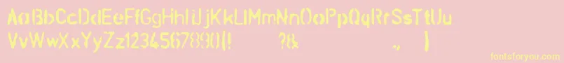 SchablonaDirt Font – Yellow Fonts on Pink Background