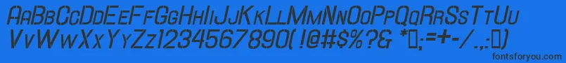 Hallandalestencilbd.It.Sc Font – Black Fonts on Blue Background