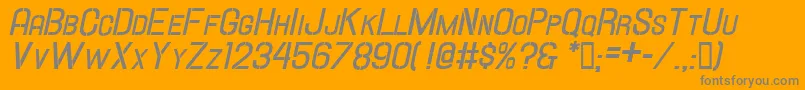 Hallandalestencilbd.It.Sc-Schriftart – Graue Schriften auf orangefarbenem Hintergrund
