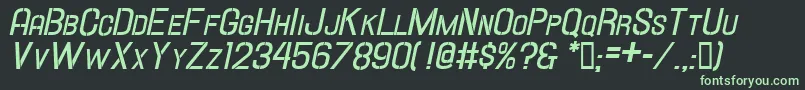 フォントHallandalestencilbd.It.Sc – 黒い背景に緑の文字
