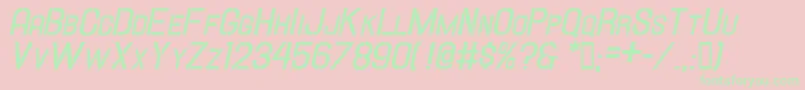 Hallandalestencilbd.It.Sc Font – Green Fonts on Pink Background