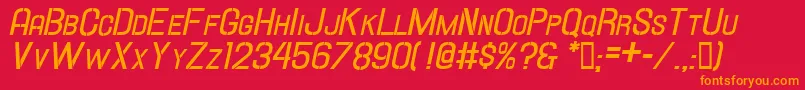 Hallandalestencilbd.It.Sc Font – Orange Fonts on Red Background