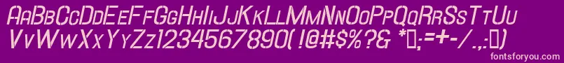 Hallandalestencilbd.It.Sc Font – Pink Fonts on Purple Background