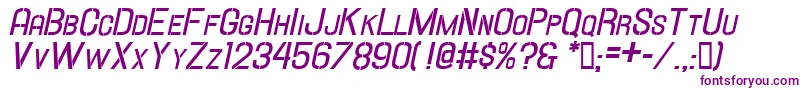 Hallandalestencilbd.It.Sc-Schriftart – Violette Schriften auf weißem Hintergrund