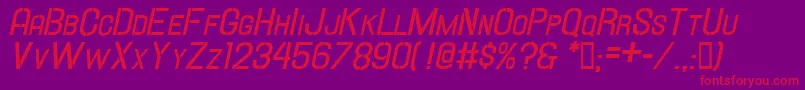 Hallandalestencilbd.It.Sc Font – Red Fonts on Purple Background