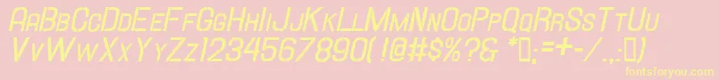Hallandalestencilbd.It.Sc Font – Yellow Fonts on Pink Background
