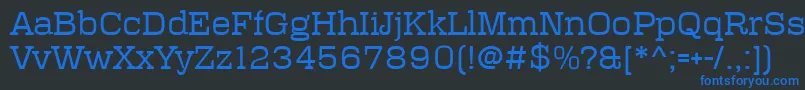 Polaris Font – Blue Fonts on Black Background