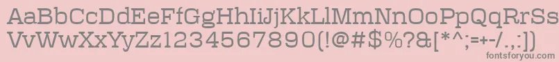 Polaris Font – Gray Fonts on Pink Background