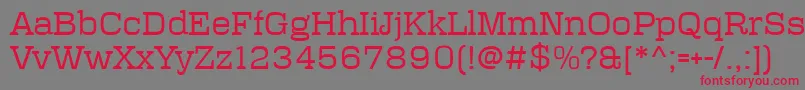 Polaris Font – Red Fonts on Gray Background