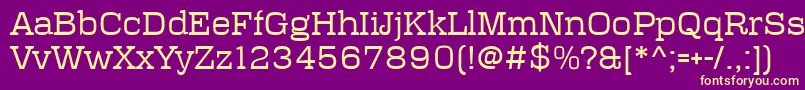 Polaris Font – Yellow Fonts on Purple Background