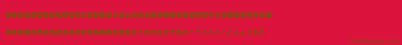 MonosquareExtended Font – Brown Fonts on Red Background