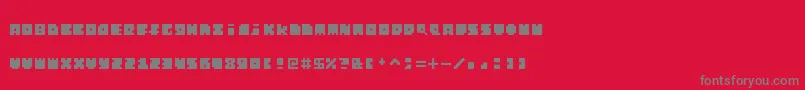 MonosquareExtended Font – Gray Fonts on Red Background