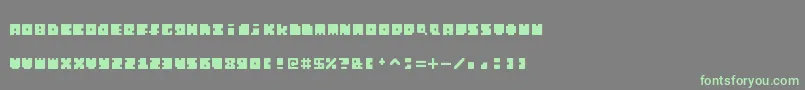 MonosquareExtended Font – Green Fonts on Gray Background