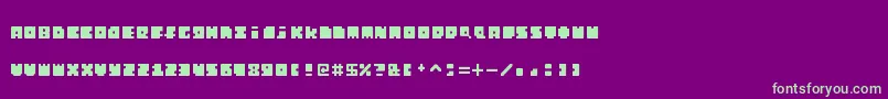 Шрифт MonosquareExtended – зелёные шрифты на фиолетовом фоне