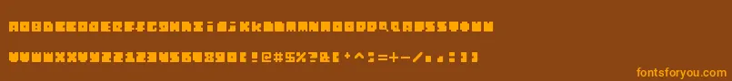 MonosquareExtended Font – Orange Fonts on Brown Background