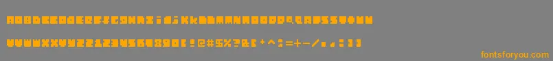 MonosquareExtended Font – Orange Fonts on Gray Background