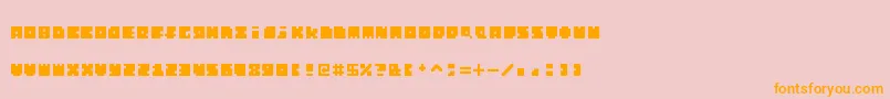 MonosquareExtended Font – Orange Fonts on Pink Background